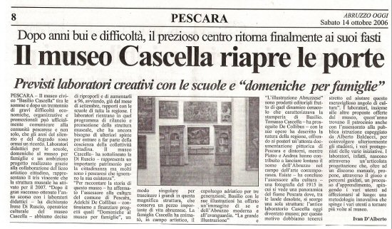 Abruzzo Oggi - sabato 14 ottobre 2006